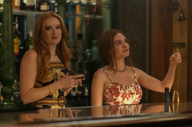 Abigail Cowen as Delilah and Sadie Soverall as Percy Fraser in