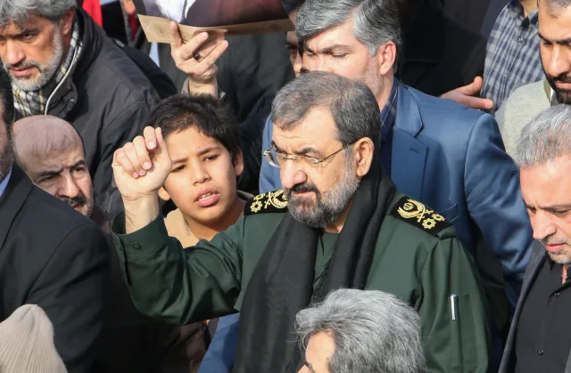 Former chief of the Revolutionary Guards Mohsen Rezai, who has emerged as a key figure in the new Iranian regime, in Tehran on January 3, 2020.
