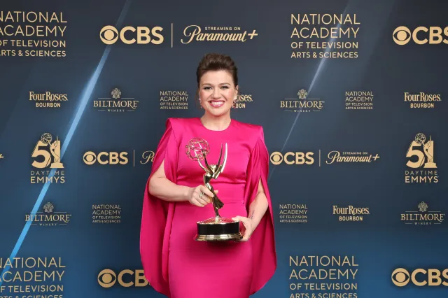 Kelly Clarkson wins the Emmy for Daytime Talk Series for
