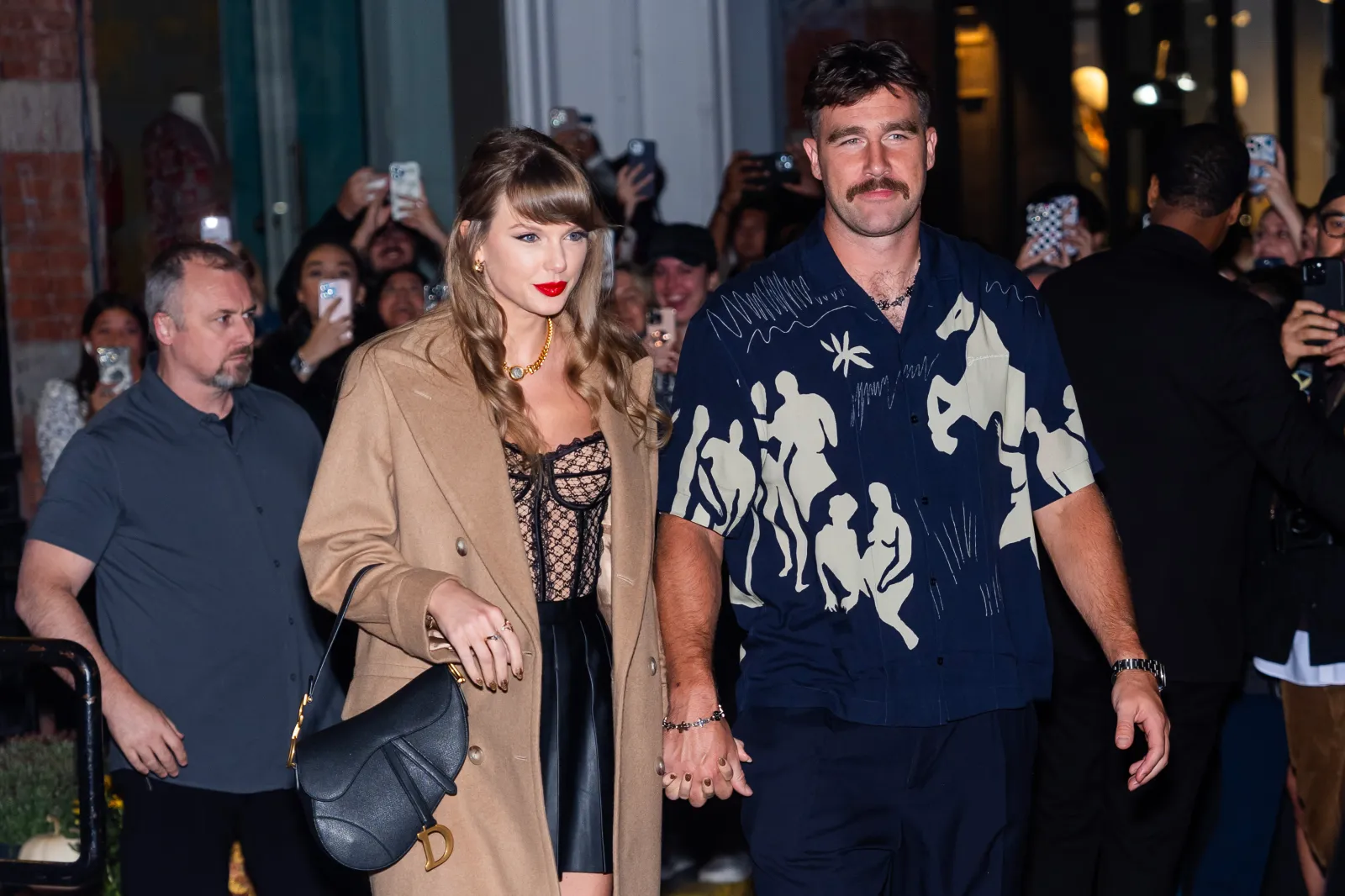 Taylor Swift and Travis Kelce in New York City in October 2024.