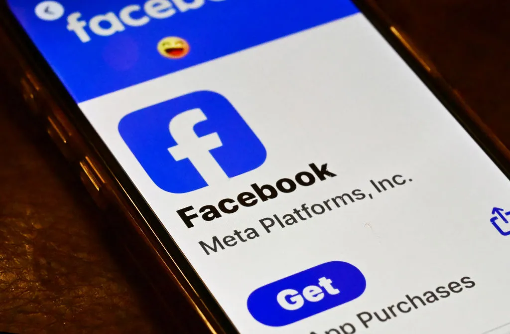 In this photo illustration the app for Meta (formerly the Facebook company) is seen on a cellphone in Los Angeles, California on February 7, 2025. (Photo by Frederic J. BROWN / AFP) (Photo by FREDERIC J. BROWN/AFP via Getty Images)