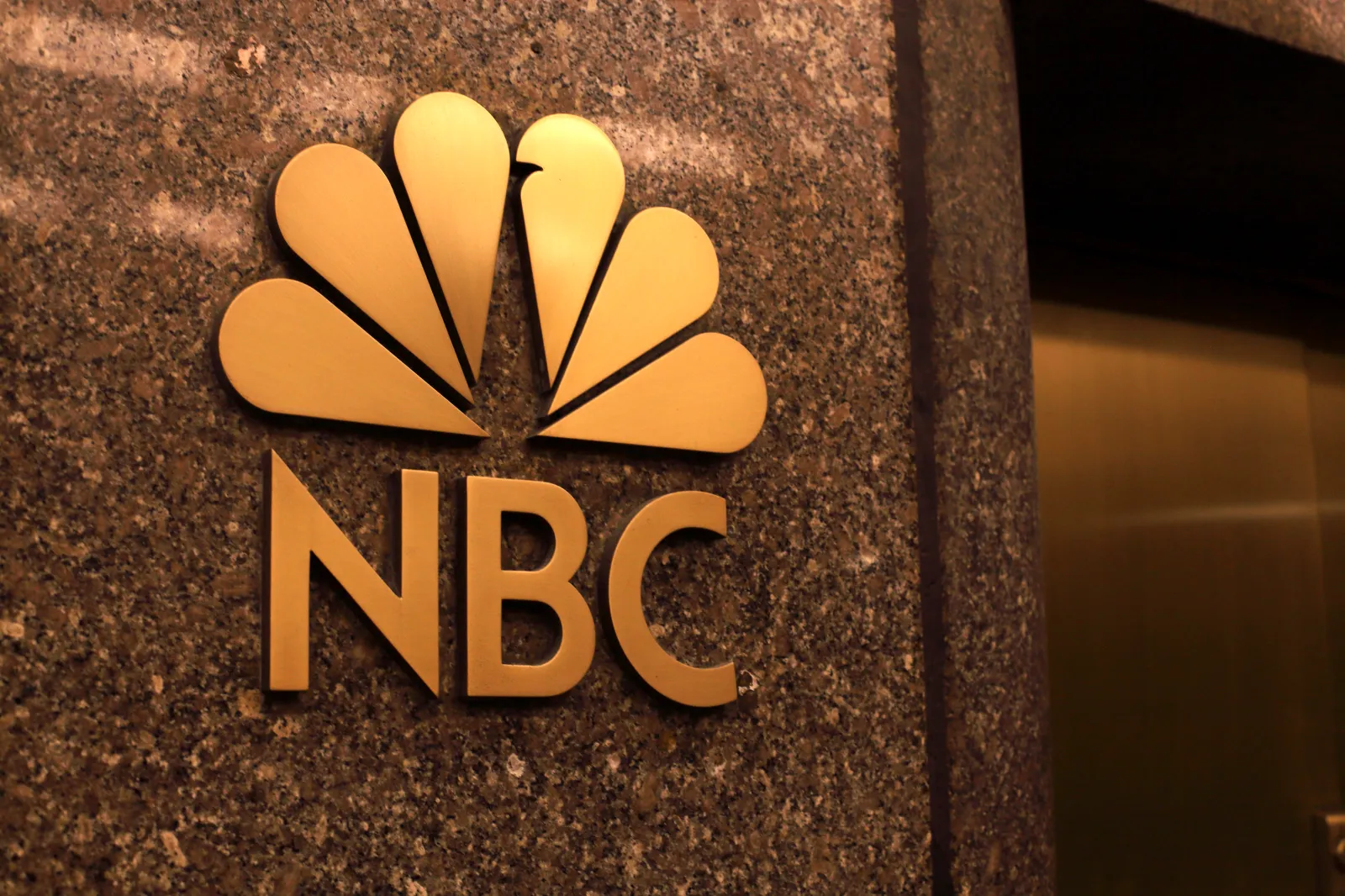 Logo of NBC in New York City on April 20, 2025.