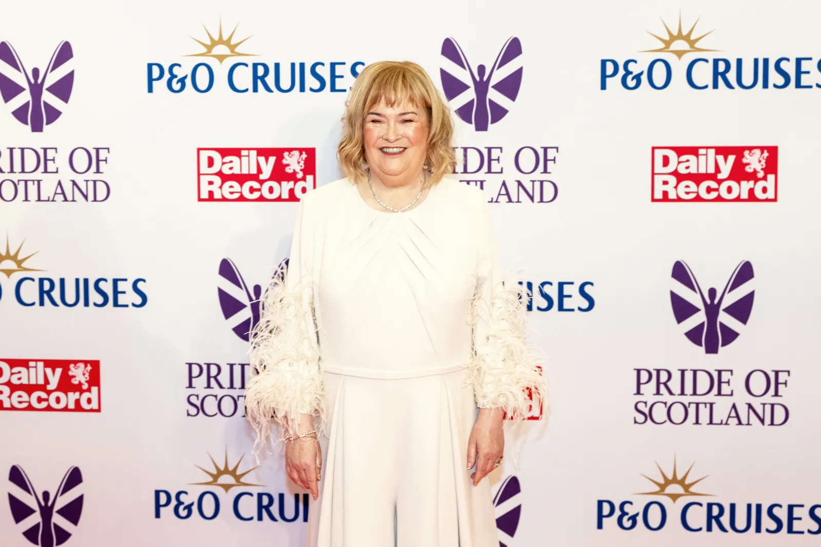 Susan Boyle attends the 'Pride of Scotland Awards' at DoubleTree by Hilton Glasgow Central on June 23, 2025 in Glasgow, Scotland. (Photo by Roberto Ricciuti/WireImage)