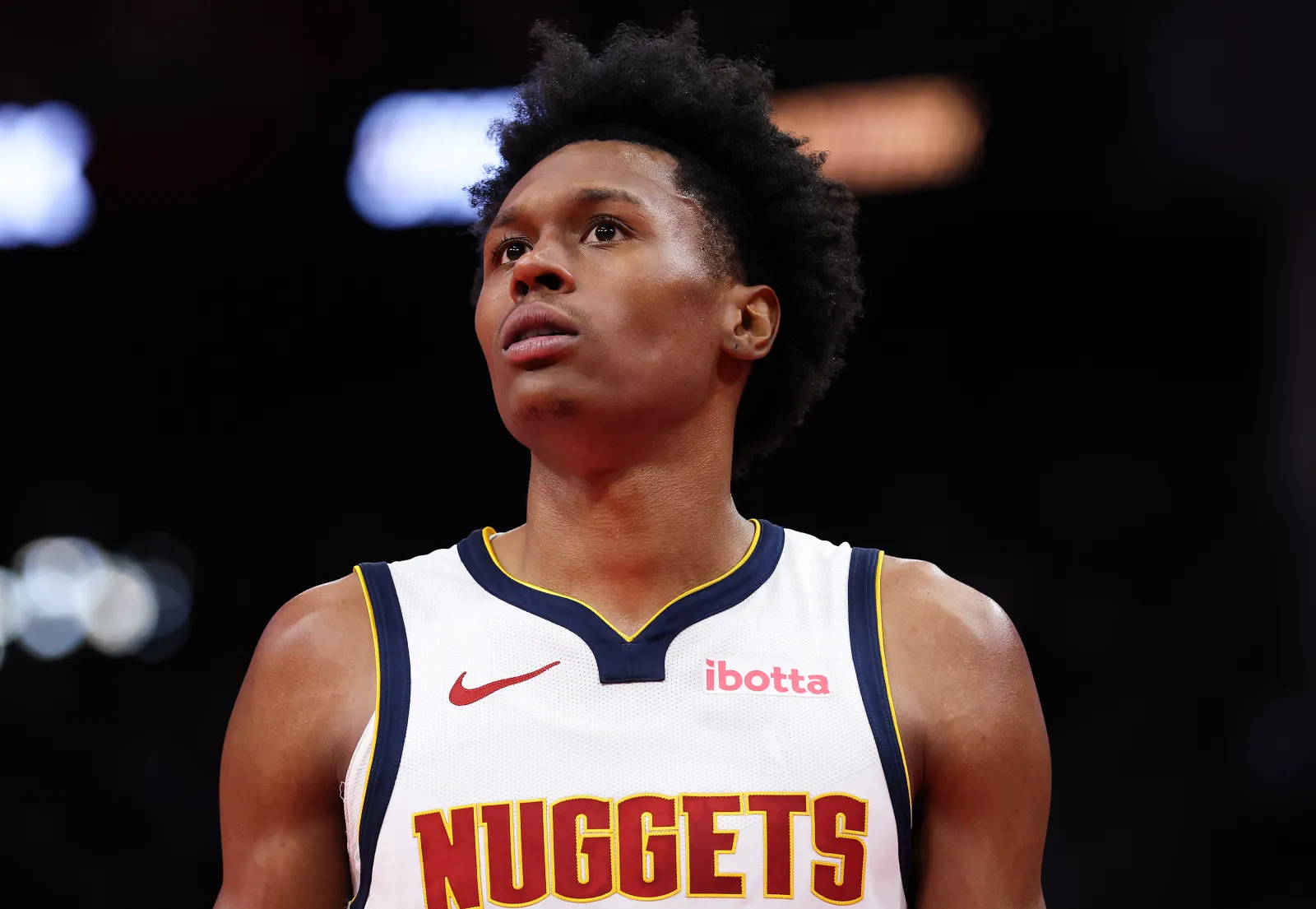 Peyton Watson #8 of the Denver Nuggets