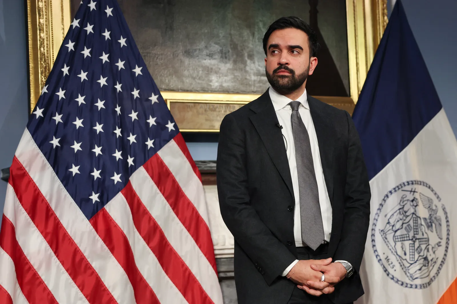 New York City Mayor Zohran Mamdani arrives prior to speaking about the fiscal year 2027 budget in New York City on May 12, 2026. (Photo by TIMOTHY A. CLARY / AFP via Getty Images)