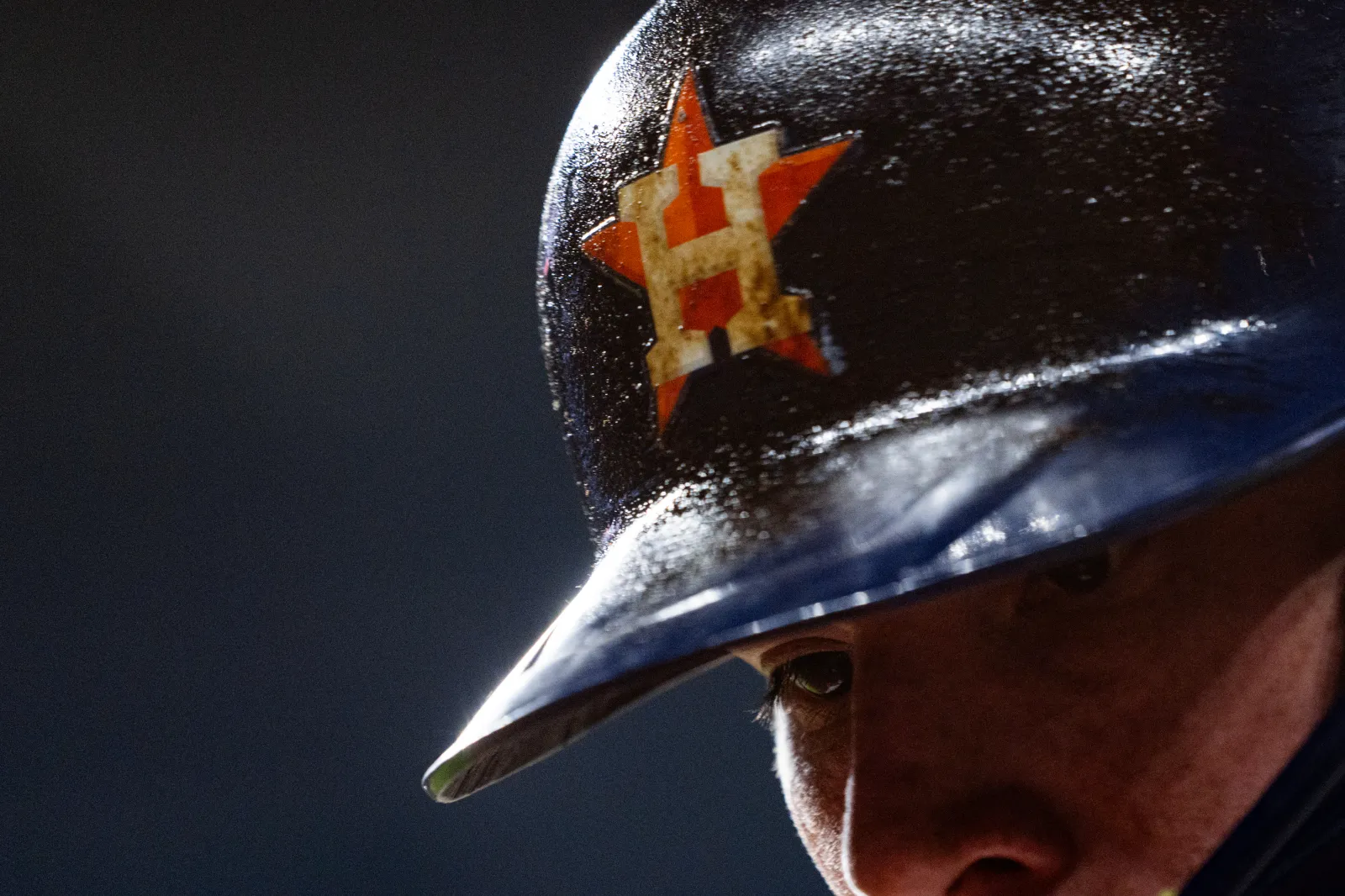 batting helmet of Christian Vázquez #2 of the Houston Astros