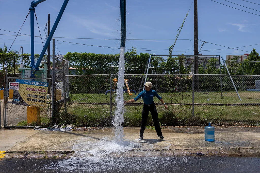 Three major ruptures in a 72-inch pipeline, detected by authorities on June 10, 2026, have severely disrupted potable water service across the San Juan metropolitan area, affecting more than 100,000 customers. (Photo by Ricardo ARDUENGO / AFP via Getty Images)