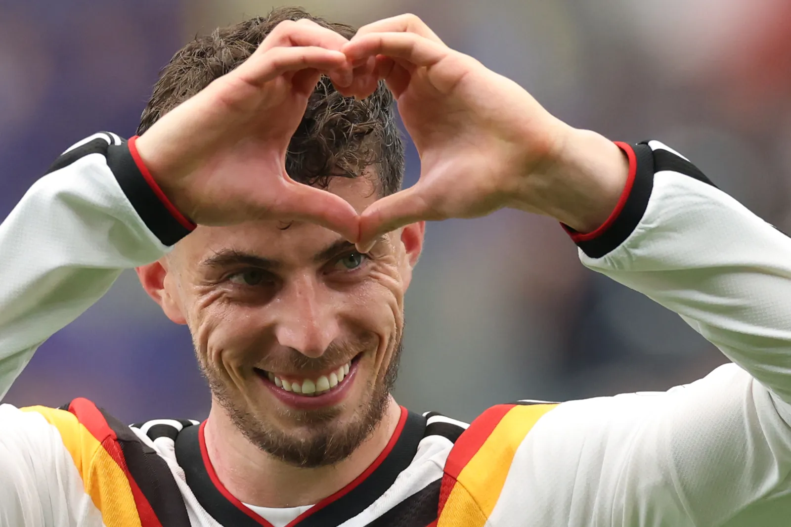 HOUSTON, TEXAS - JUNE 14: Kai Havertz #7 of Germany acknowledges the crowd after the 7-1 win during the FIFA World Cup 2026 Group E match between Germany and Curacao at Houston Stadium on June 14, 2026 in Houston, Texas. (Photo by Alexander Hassenstein/Getty Images)