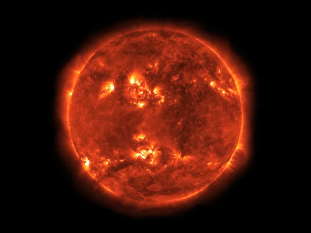 An image of the Sun, constructed from a mosaic of TRACE images.
