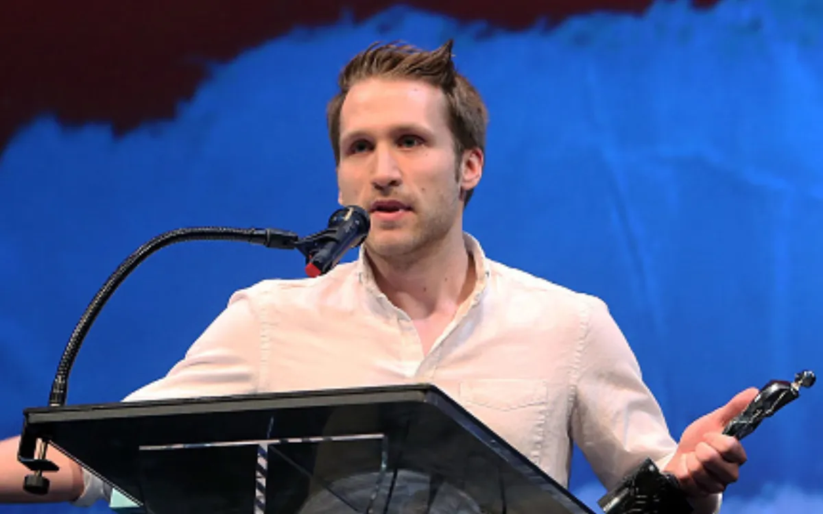 Jesse Ridgway accepts award at the 2018 Streamys Premiere Awards at The Broad Stage on October 20, 2018 in Santa Monica, California.