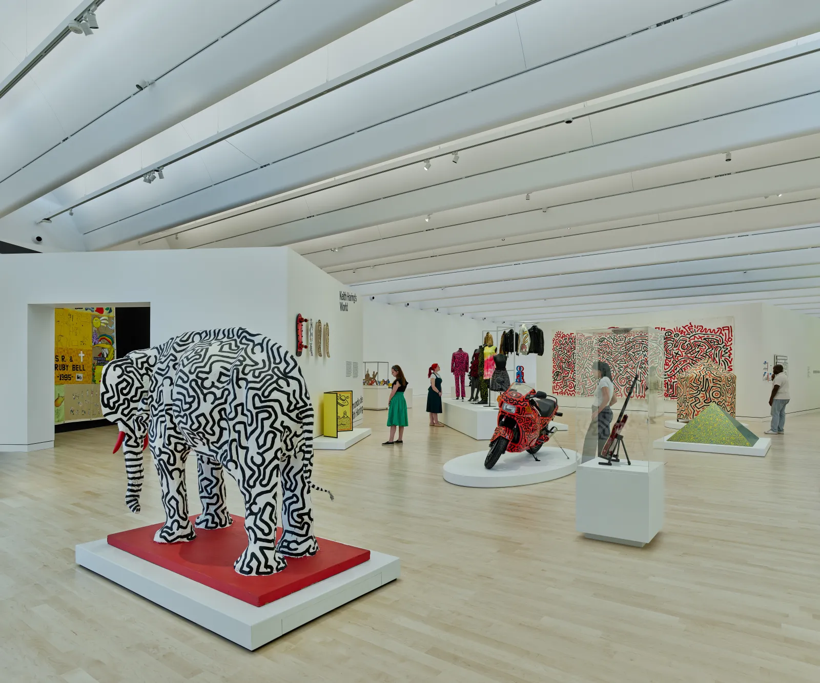 The Keith Haring in 3D exhibit showcases Haring's sculpture and found object work.