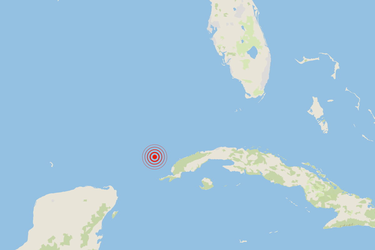Map Shows Location of 6.1 Magnitude Cuba Earthquake Felt in Florida