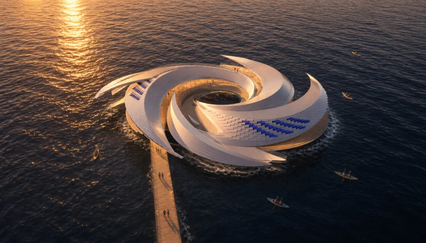 ‘Ocean Vortex’ Floating Building Design Made From Recycled Plastic ...