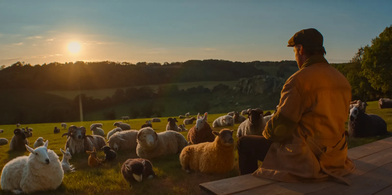 (L to R) Regina Hall as the voice of CloudAroop Shergill as the voice of DaisyPatrick Stewart as the voice of Sir RitchfieldIshi Agrawal as the voice of PicklesJasper Ambrose as the voice of OliverRhys Darby as the voice of Wool-EyesBella Ramsey as the voice of ZoraChris O’Dowd as the voice of MoppleLaraine Newman as the voice of the Fainting SheepJulia Louis-Dreyfus as the voice of LilyBrett Goldstein as the voice of Reggie and Ronnie and Hugh Jackman as George Hardy in THE SHEEP DETECTIVES, from Amazon MGM Studios.Photo credit: Courtesy of Amazon MGM Studios© 2026 Amazon Content Services LLC. All Rights Reserved.