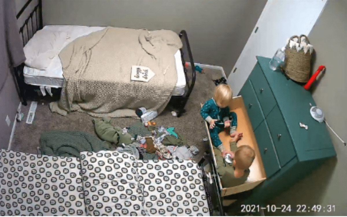 Mom Hears Twins in Bedroom, Nothing Prepares Her for What Baby Cam Reveals