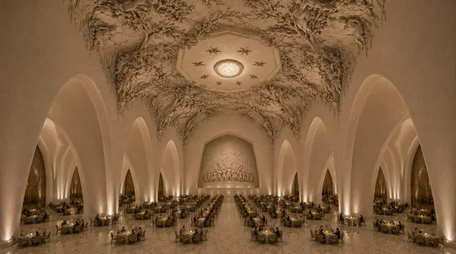 A rendering of the Europa Room at Gaudí Hotel Attraction.