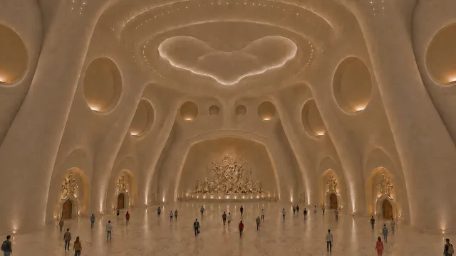 A rendering of the Orient Room at Gaudí Hotel Attraction.