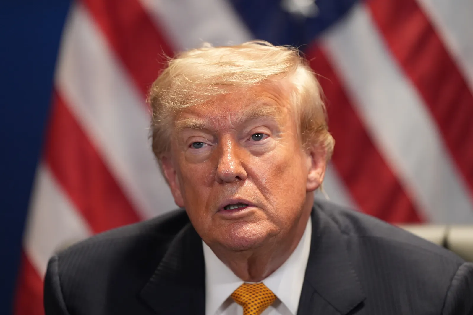 President Donald Trump on the sidelines of the NATO summit in Ankara, Turkey, on July 8, 2026. (AP Photo/Alex Brandon)