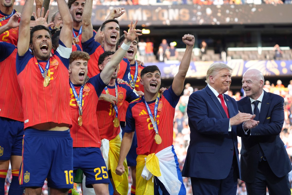 Trump Ushered Away From Spain's Trophy Shot at World Cup