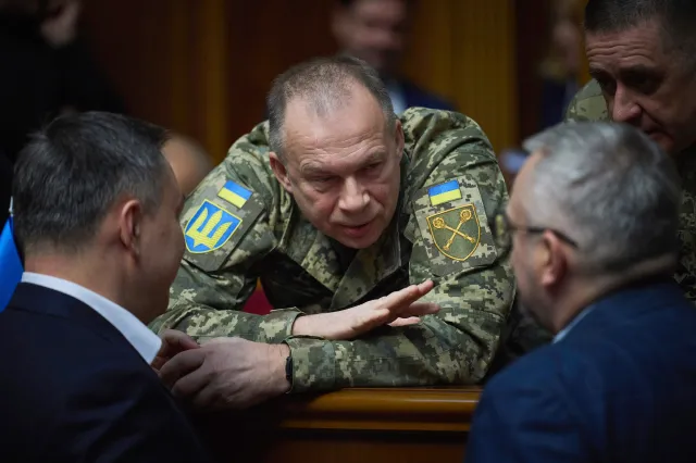 General Oleksandr Syrskyi (pictured in November 2024) was dismissed as the commander-in-chief of Ukraine's armed forces this week after days of public demonstrations.