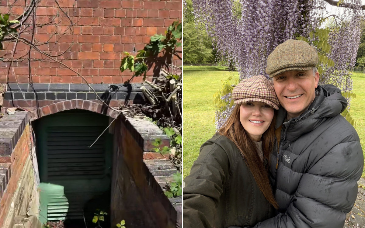 Couple Remove Overgrown Tree Outside House, Discover Hidden Door Behind It