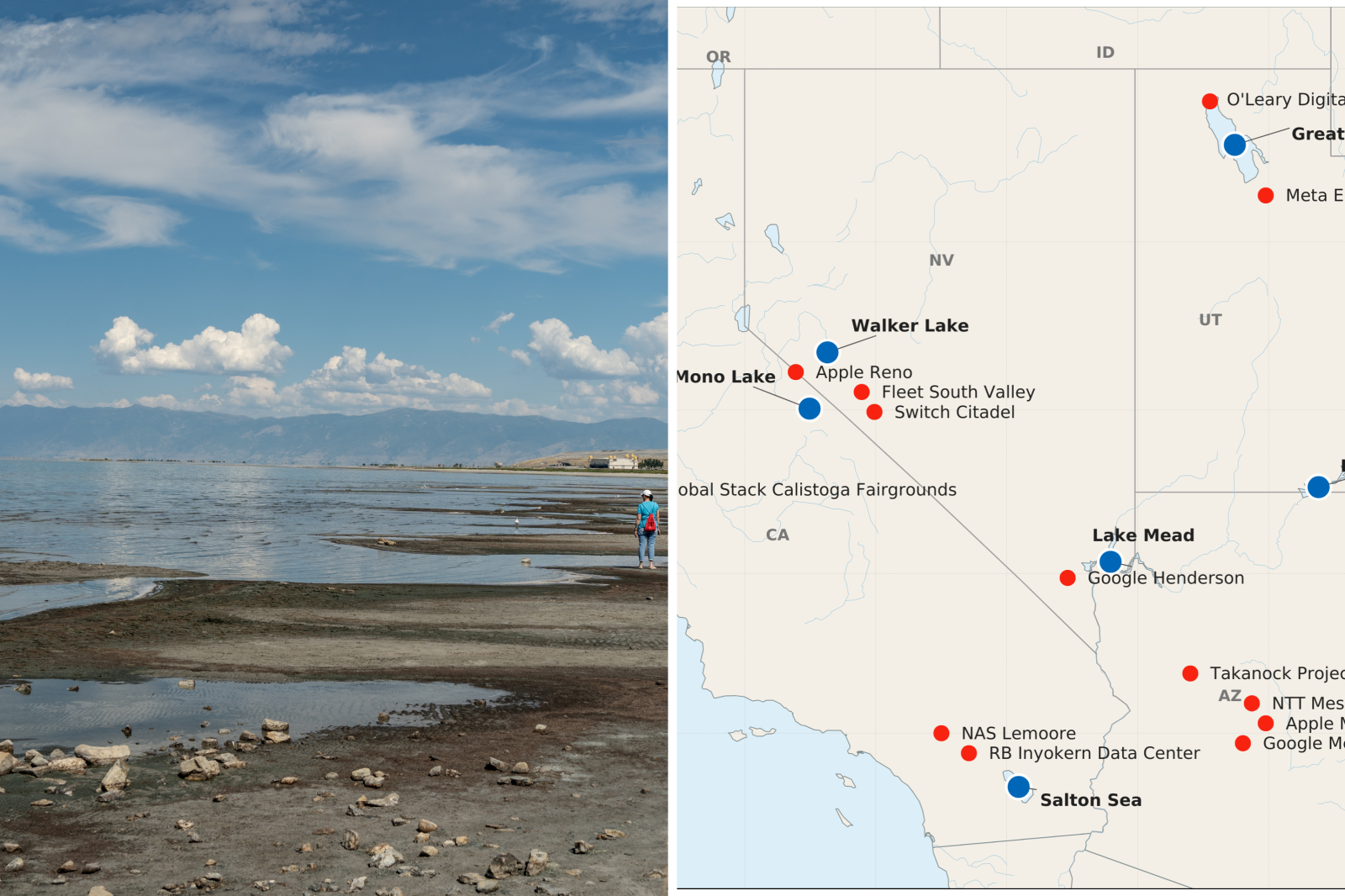 newsweek.com - Amanda Greenwood - America's lakes are shrinking. Data centers are being built nearby
