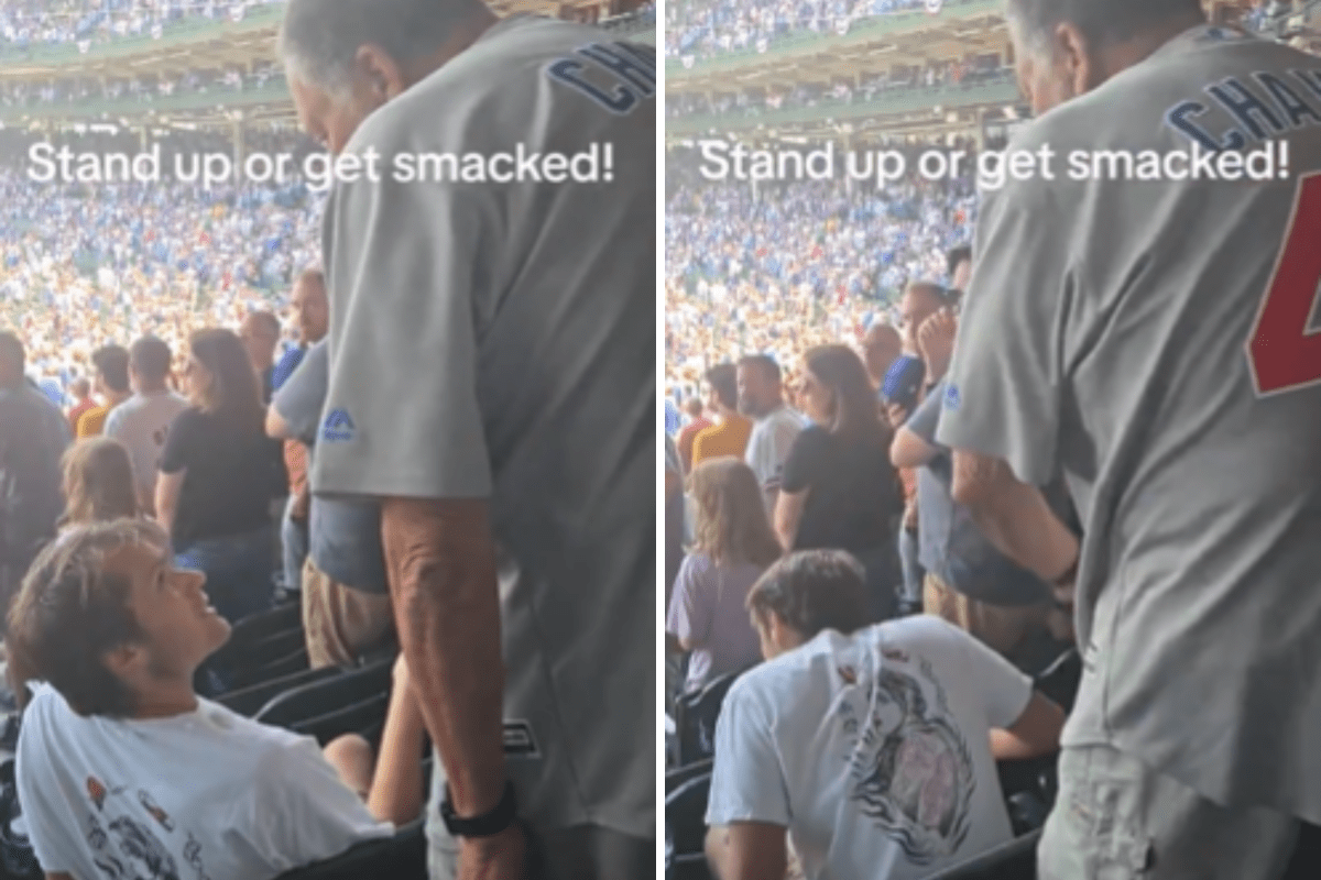 Chicago Cubs Fan Slaps Fellow Supporter for Sitting During National Anthem