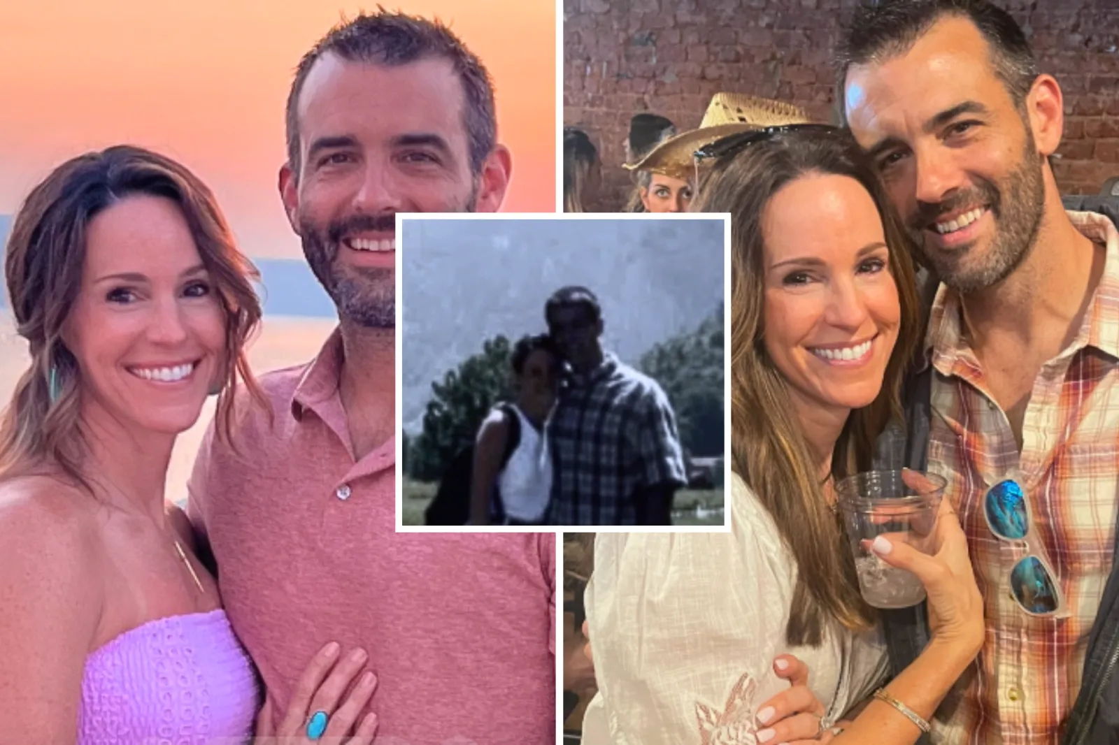 From left: Tom and Kim Latkovic pose in recent years; inset; during the first month they met in Europe; and in recent years again.