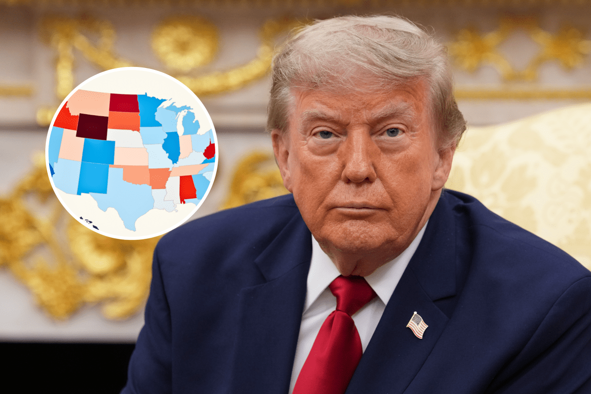 Map Shows Donald Trump's Approval Rating in Every State After 18 Months