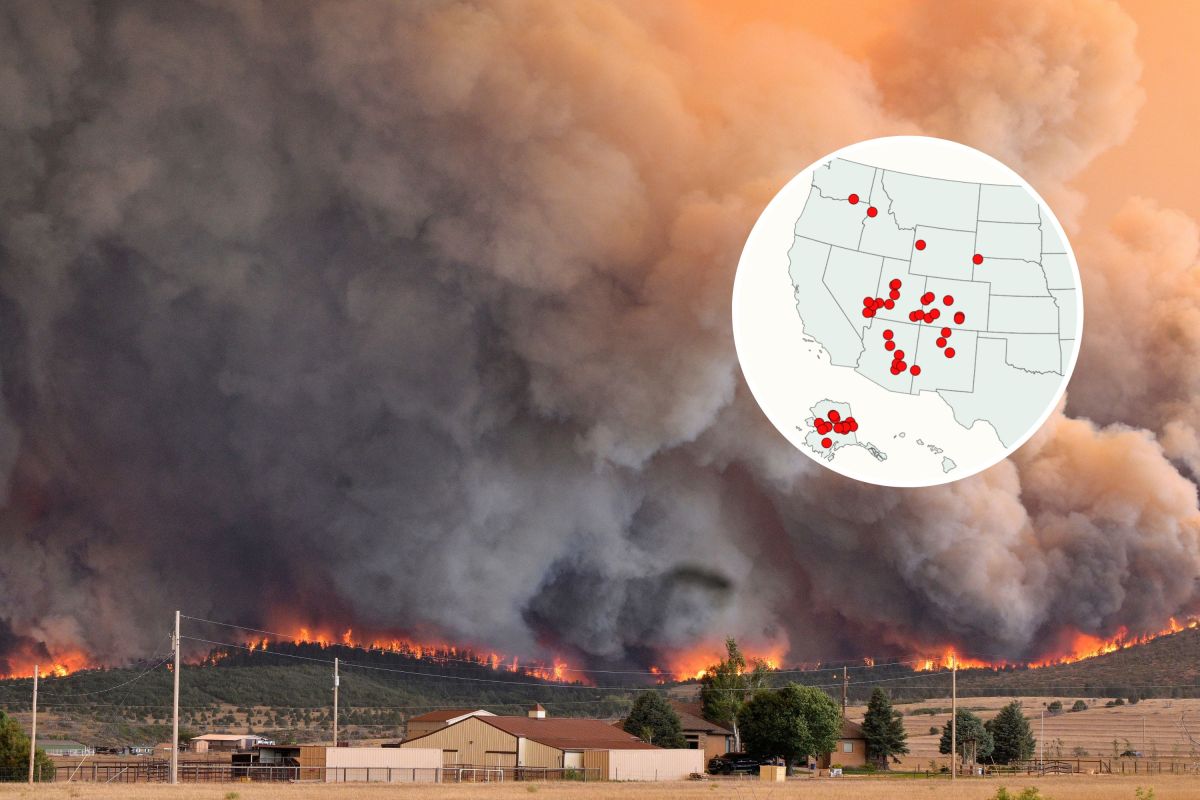 Map Shows All Major Wildfires Burning Across More Than Half A Million Acres