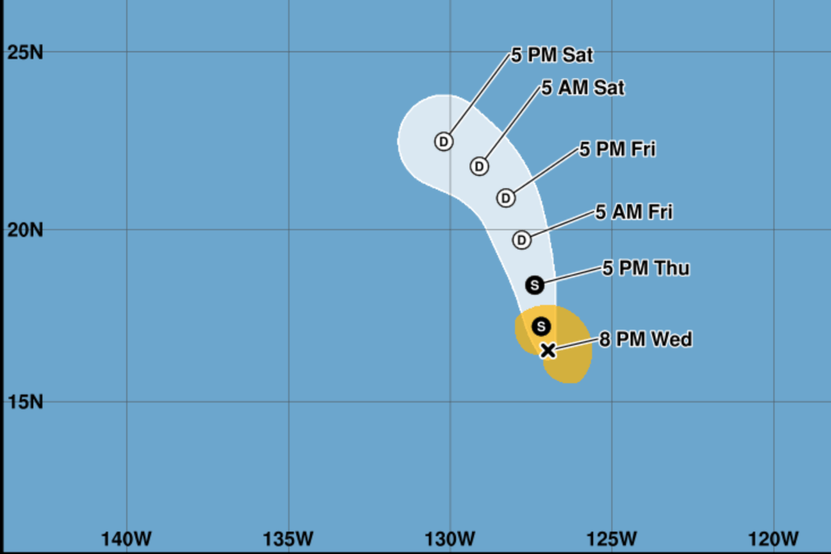 Tropical Storm Douglas Path Tracker As It Forms in Pacific