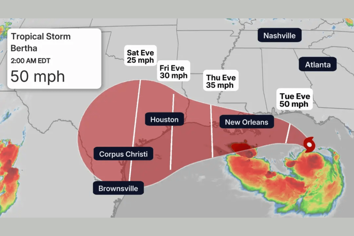 Tropical Storm Bertha Tracker Map Shows Where Landfall Expected This Week