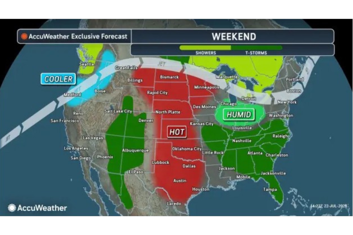 Map Shows Where Extreme Heat Dome To Hit Millions With 100F This Weekend