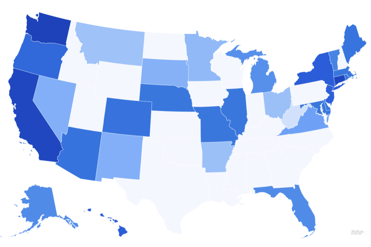 Map Shows How California's New Minimum Wage Compares to Each State
