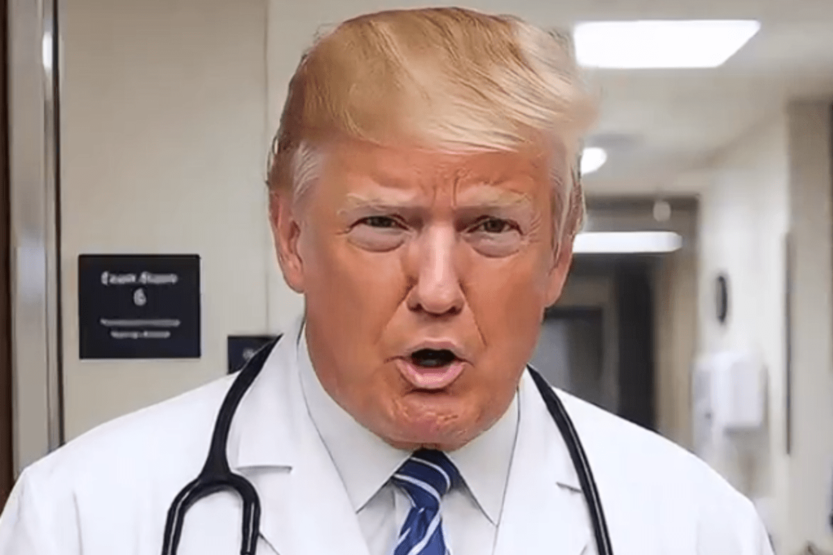 Donald Trump posts AI video of himself treating celebrities for "TDS"