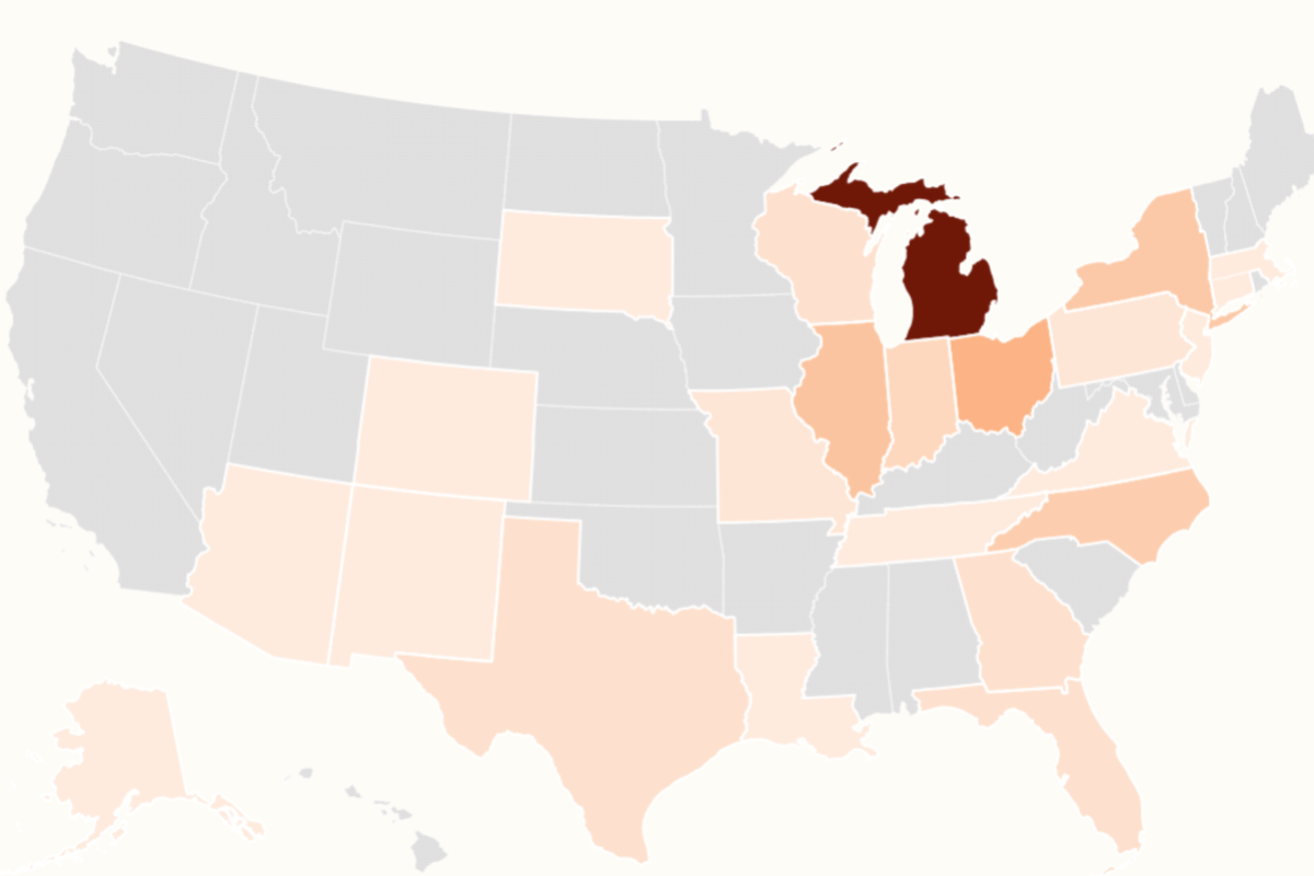 Map Shows States Facing Surge in 'Explosive' Diarrhea Outbreaks