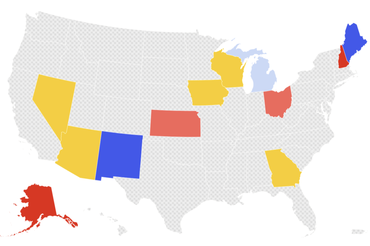Map Shows Governor Races Most Likely to Flip in Midterms