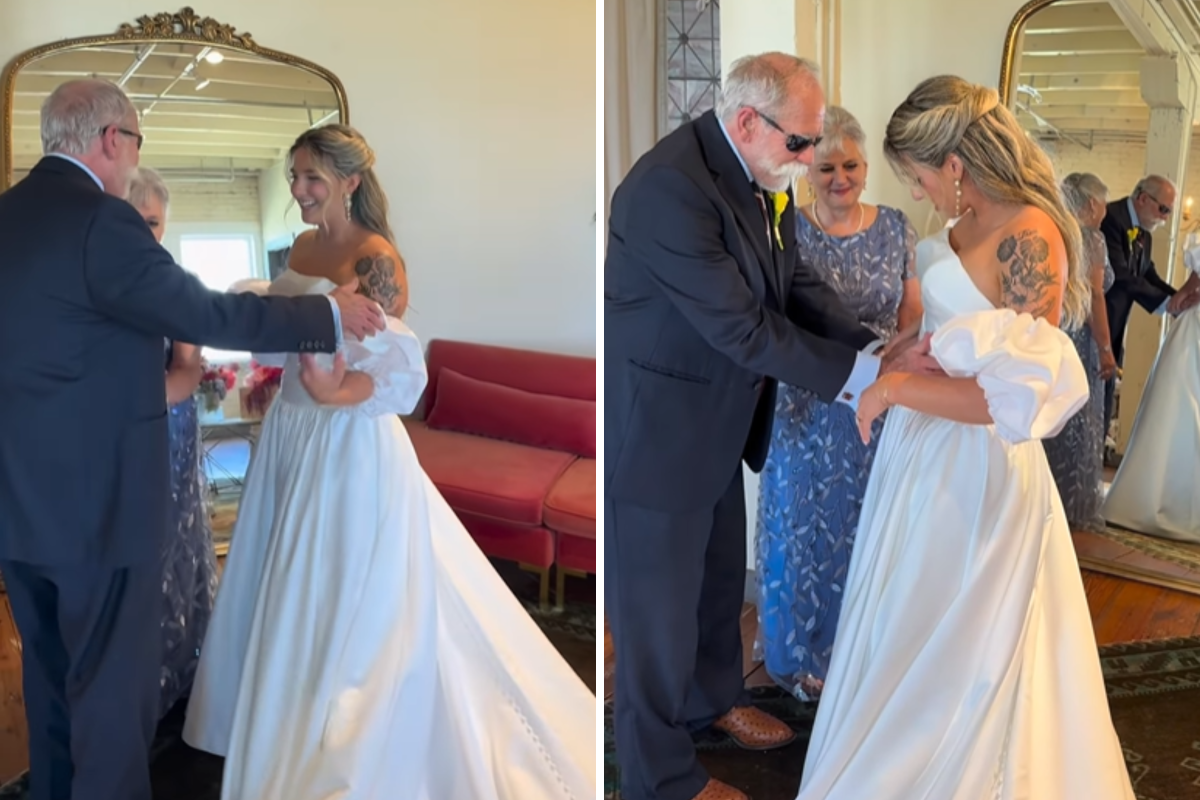 Bride Dreamed of a First Look With Dad on Wedding Day—but There’s a Twist