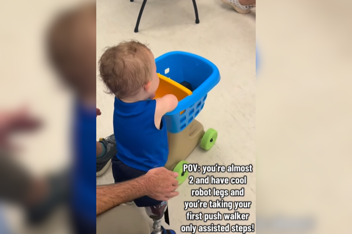 2YO boy born without arms and legs takes first steps in heartwarming video