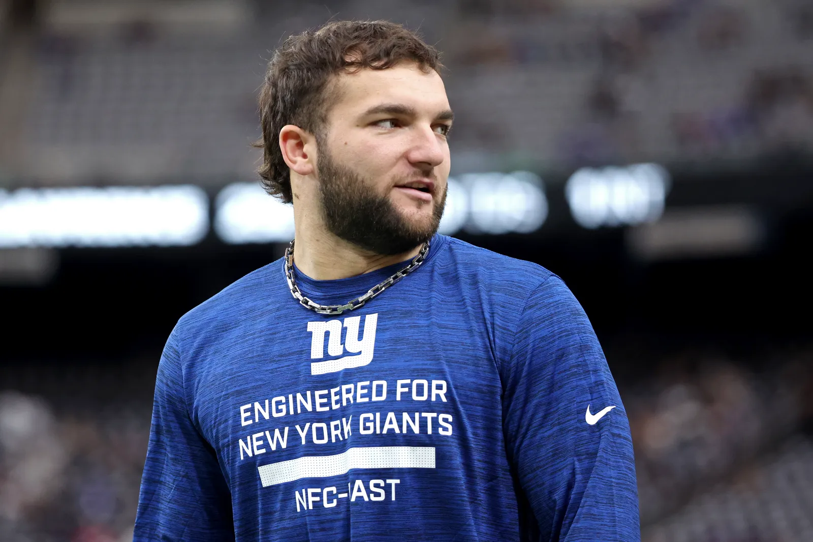 New York Giants star Cam Skattebo at game against Las Vegas Raiders