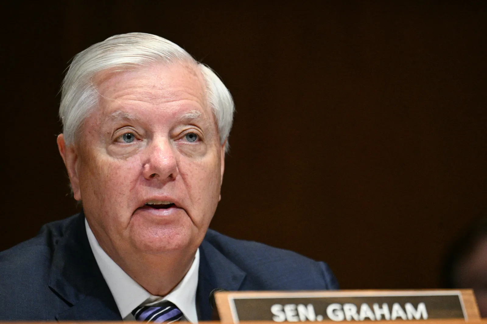 US Senator Lindsey Graham, Republican of South Carolina, on Capitol Hill in Washington, D.C., on May 12, 2026. (Photo by Jim WATSON / AFP via Getty Images)