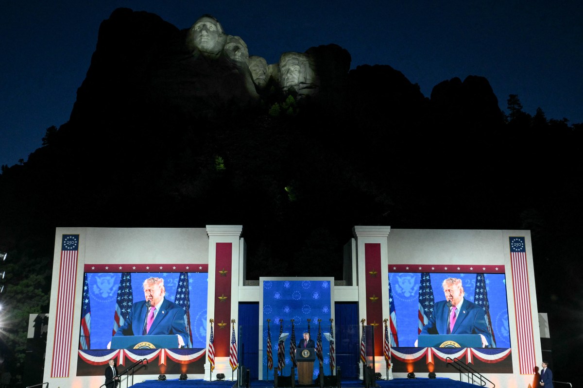 Donald Trump Blasts ‘Communist Menace’ in Mount Rushmore Speech