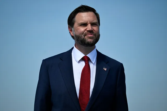 Vice President JD Vance arrives to an International Naval Review aboard the USS Kearsarge in New York Harbor on July 04, 2026 in New York City.