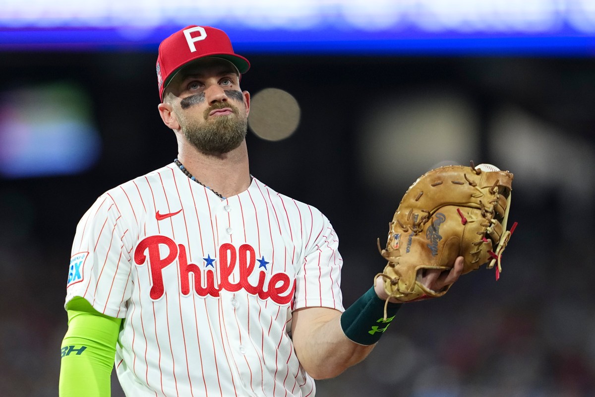 Bryce Harper Packs Outfielder Glove for Road Trip, Just in Case of Trade