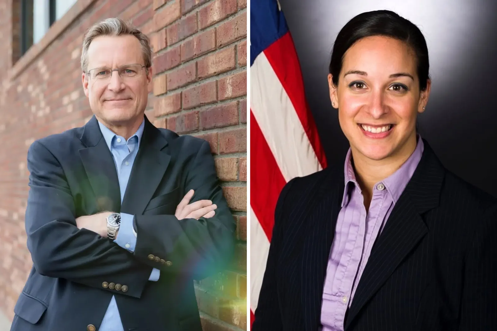 Montana Republican Senate candidate Kurt Alme (courtesy of his campaign website). Democratic Montana Senate candidate Alani Bankhead (courtesy of her campaign Facebook page).