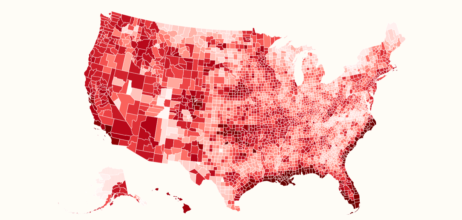 newsweek.com - Giulia Carbonaro - Map shows areas with least insurable homes in the country