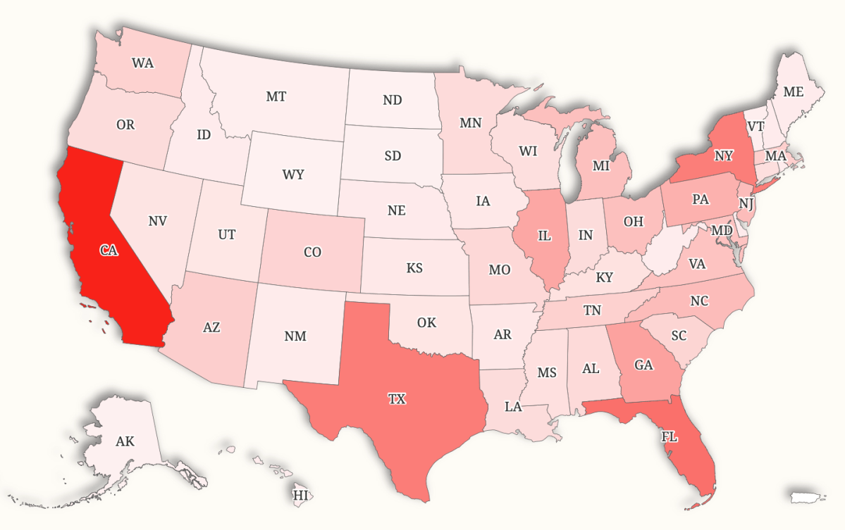 Map Shows States With Most Severe Student Loan Debt