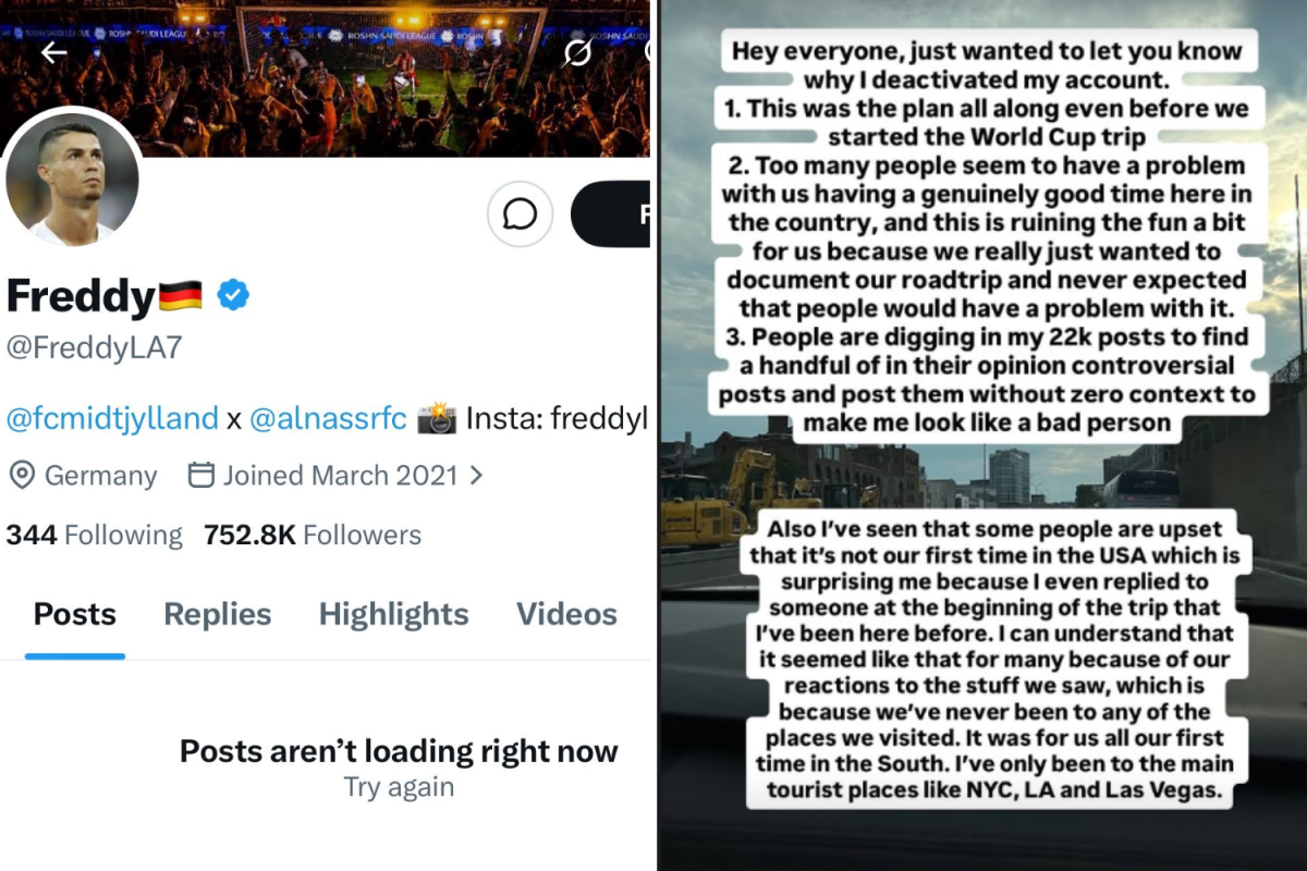 German Fan Freddy Deletes Account Amid Backlash Over US Trip