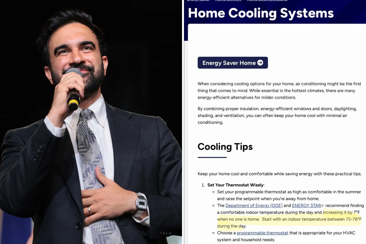 DoE Deletes Webpage Instructing People To Lower Thermostat to 78