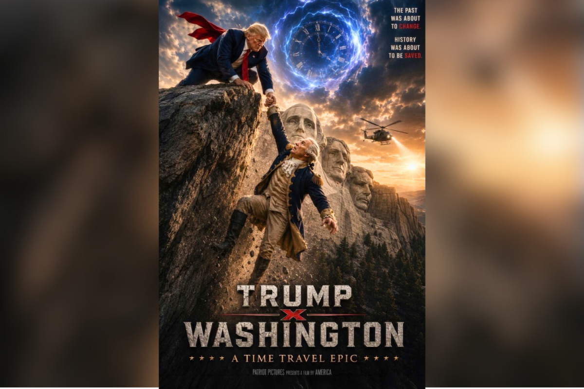 Trump Shares Picture Of Him Traveling in Time to Save George Washington